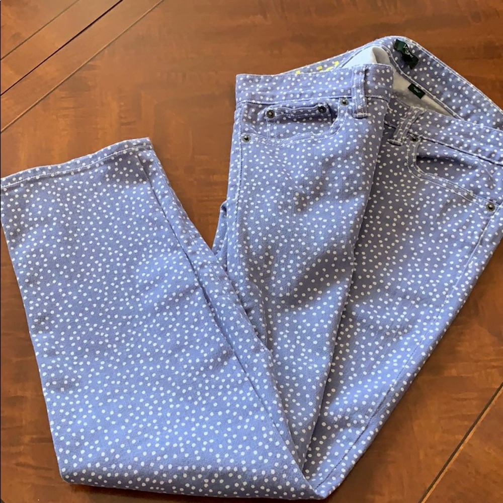 J Crew Polka dot jeans